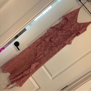 Zara Asymmetrical Dusty Rose Dress